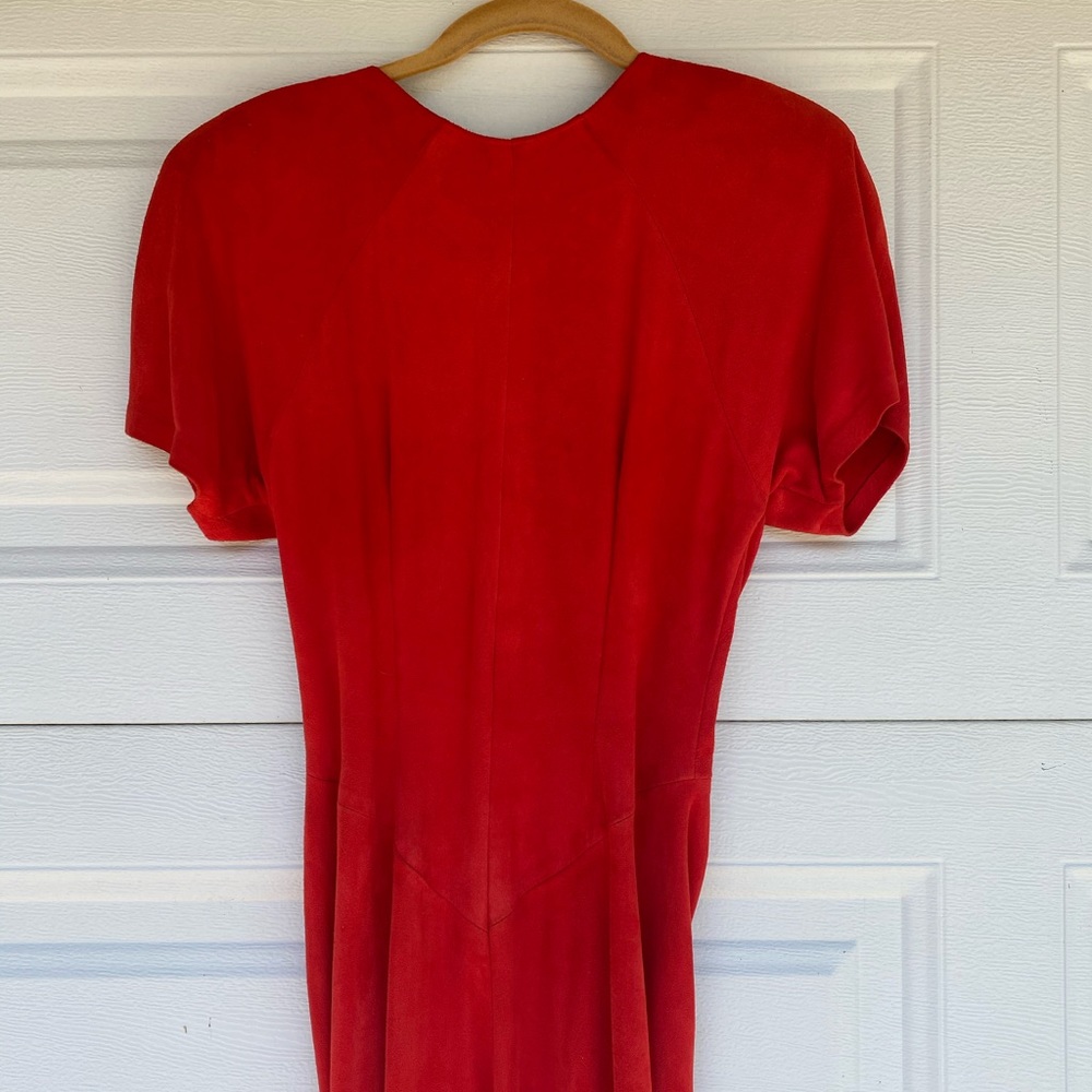 Vintage Red Suede Dress